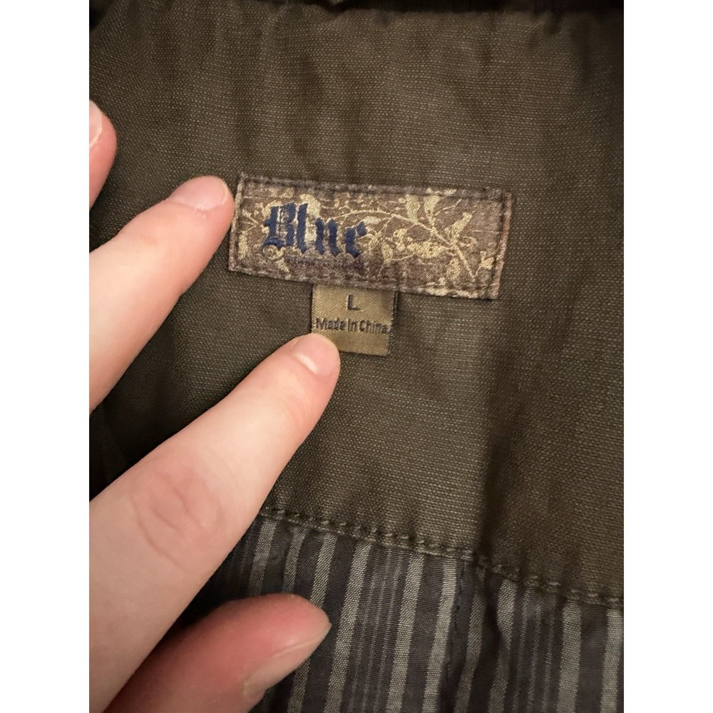Pronto Uomo Jacket Mens L Brown Field Utility Overshirt Military Outdoor Chore - Picture 4 of 7